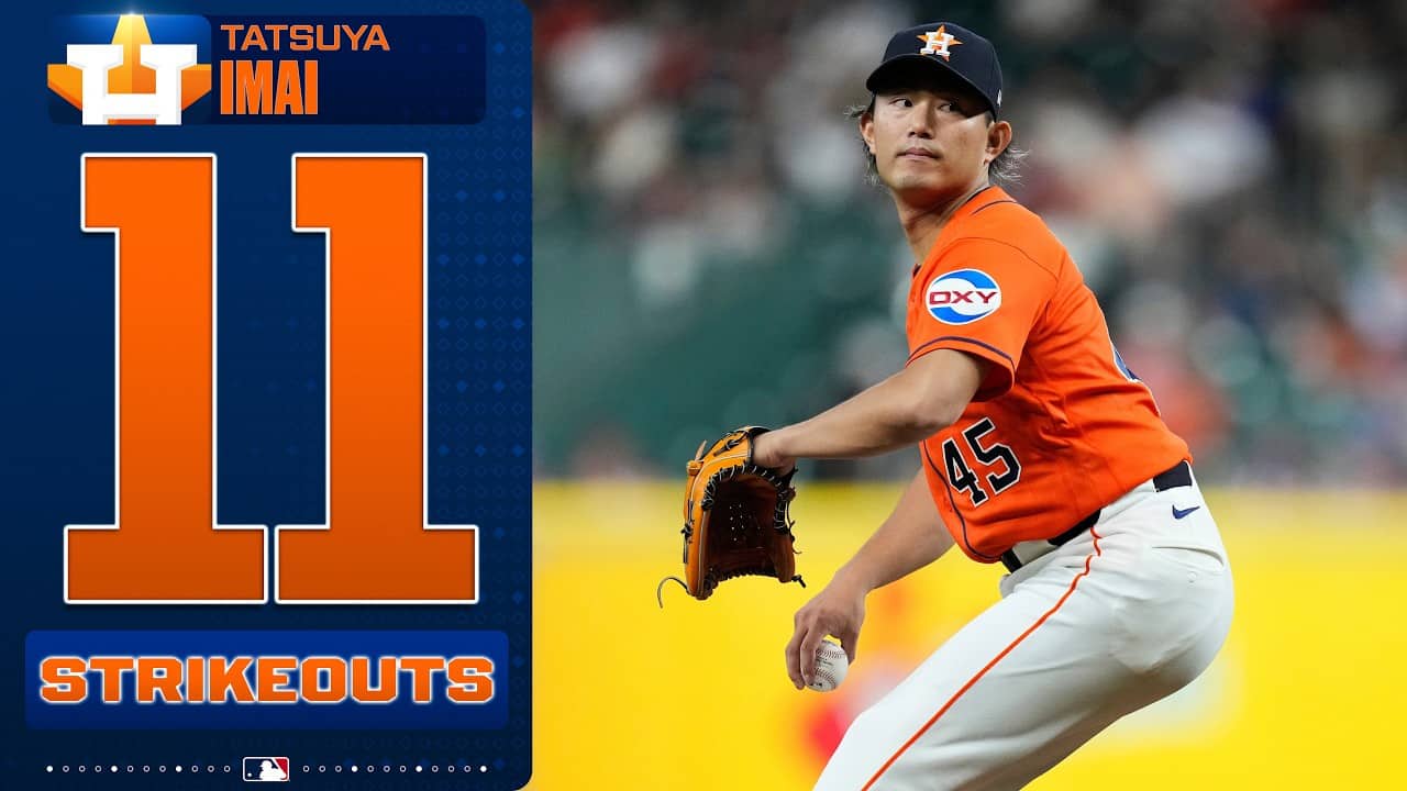 Tatsuya Imai strikes out 11 BATTERS in a quality start for the Astros! 👏 (Career high in Ks!)