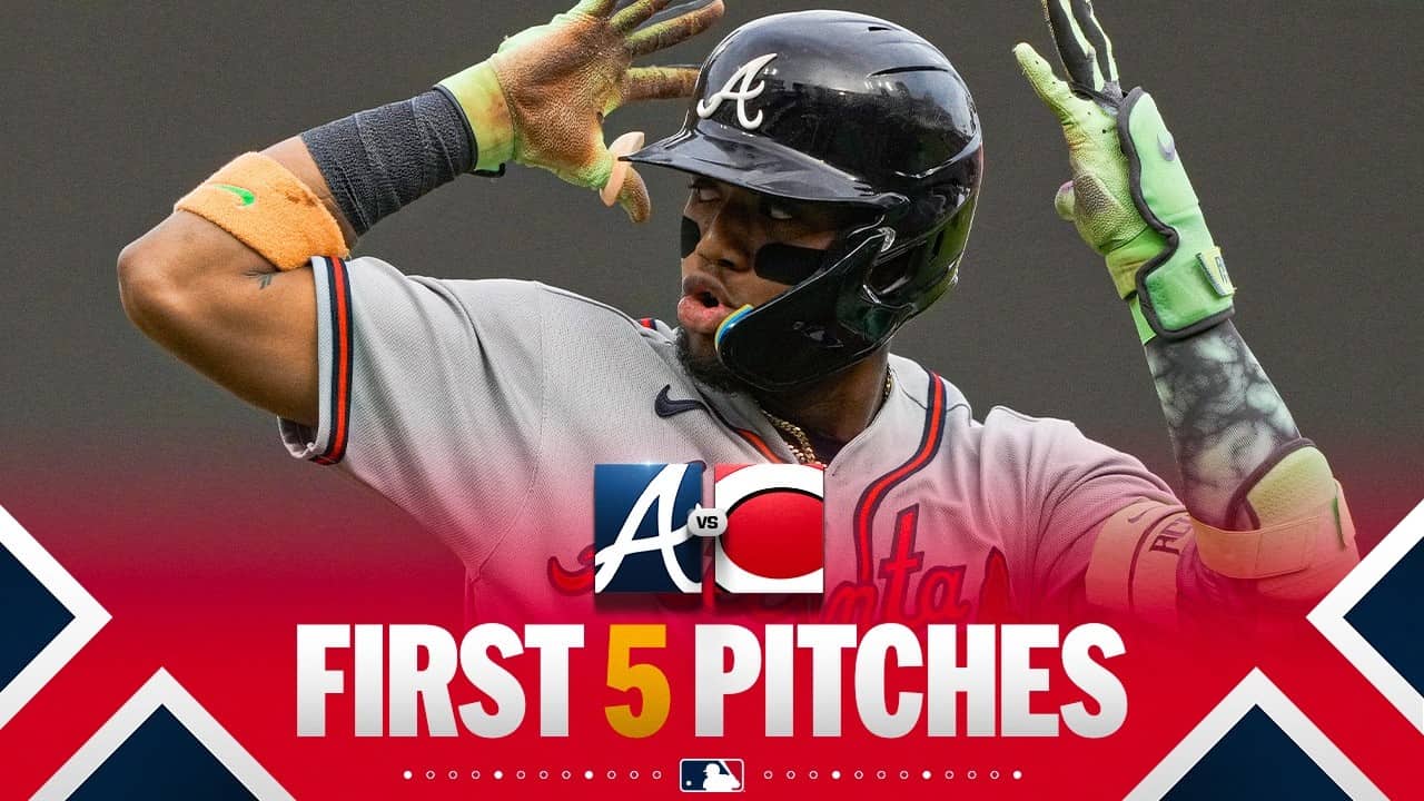 FIRST 5 PITCHES: Ronald Acuña Jr. hits 38th career leadoff homer, Reds rob a homer! | MLB Highlights