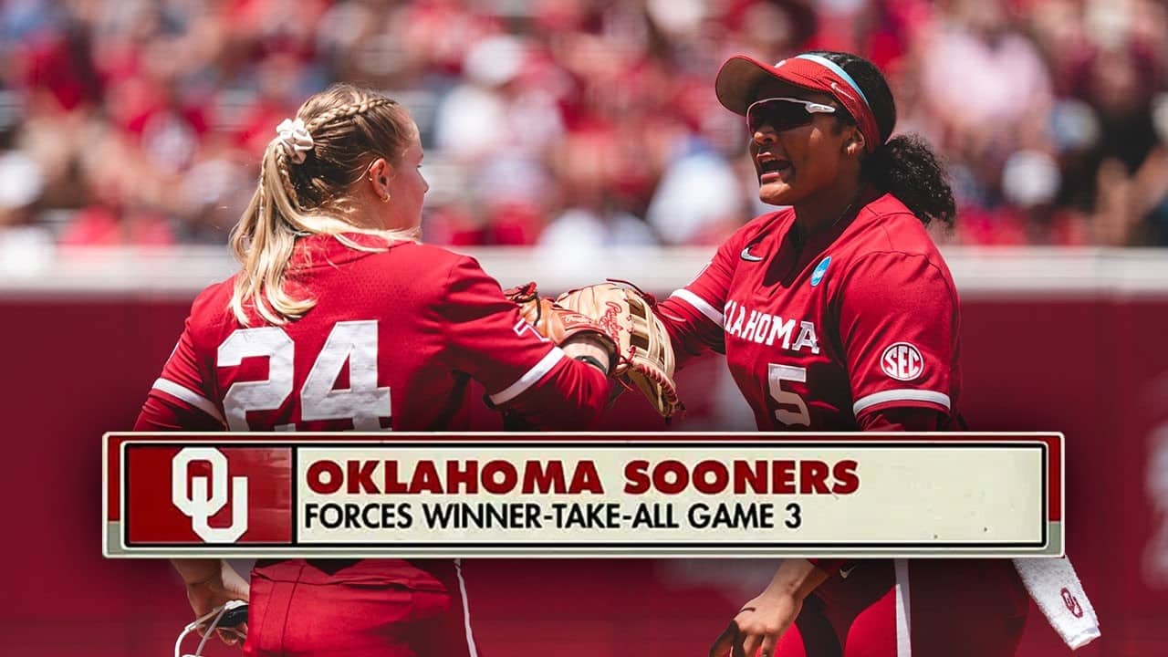 Oklahoma softball keeps season alive with super regional win | Full highlights
