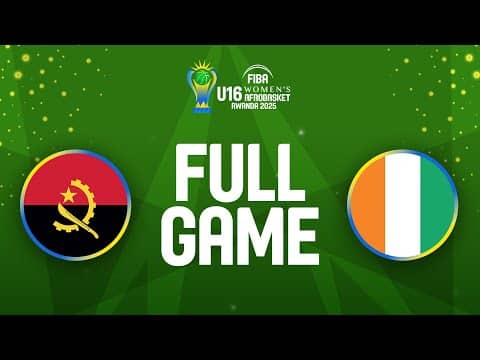 LIVE - Angola v Côte d'Ivoire | FIBA U16 Women's AfroBasket 2025 | Group Phase