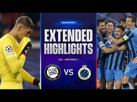Sturm Graz vs. Club Brugge: Extended Highlights | UCL League Phase MD 2 | CBS Sports Golazo