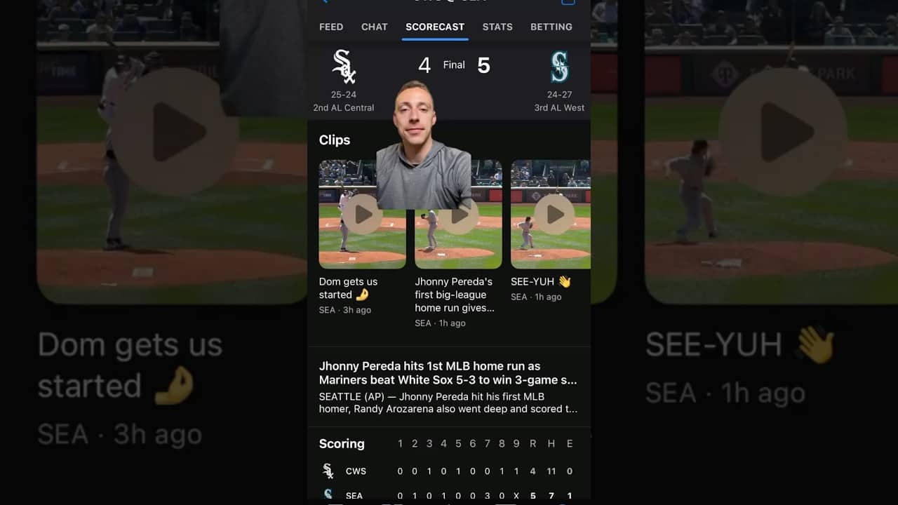 MARINERS WIN SERIES OVER THE WHITE SOX (BARELY)