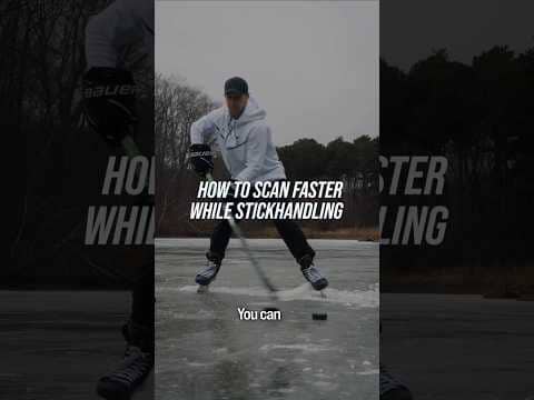 HOW TO SCAN FASTER WHILE STICKHANDLING #hockeycoaching #hockeytraining