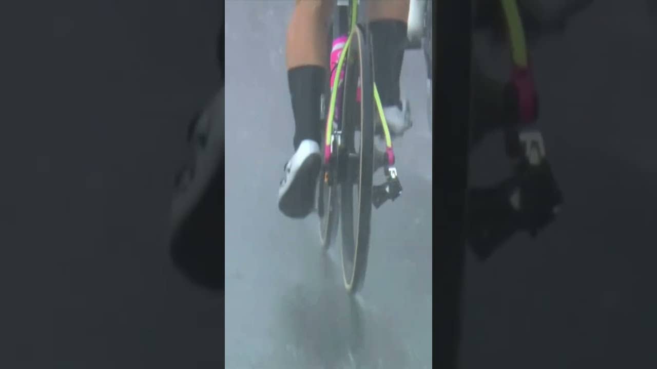 They’re swimming in it! 🤿🌊🏊 Torrential rain at the Giro d’Italia is making for even tough conditions