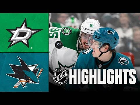 Stars vs. Sharks | NHL Highlights | January 10, 2026