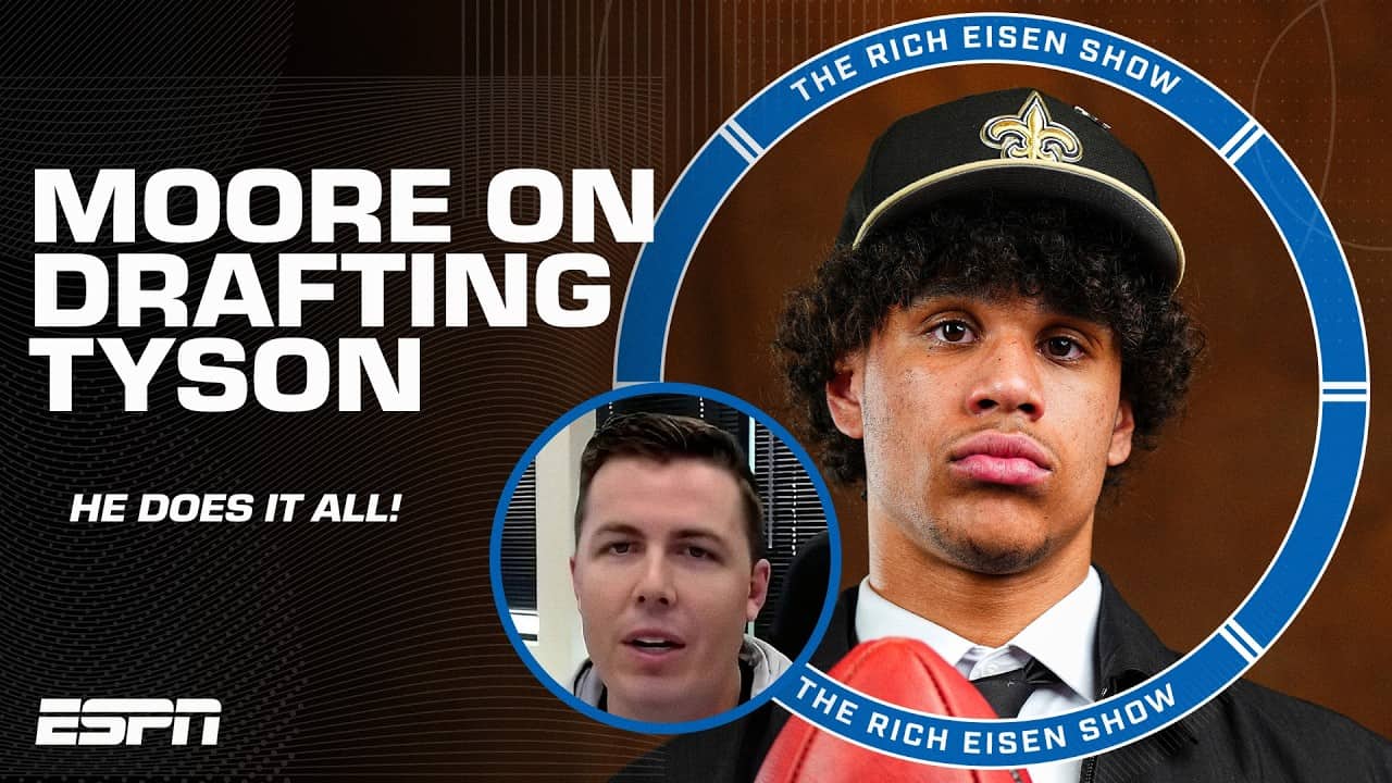 Saints HC Kellen Moore on Jordyn Tyson: He can play ALL OVER the field 😤 | The Rich Eisen Show