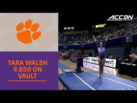 Clemson Grad Student Tara Walsh's 9.850 On Vault Ties For First