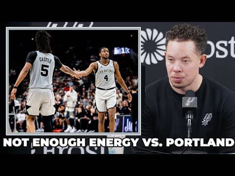 Mitch Johnson on Spurs Lacking Energy vs. Portland