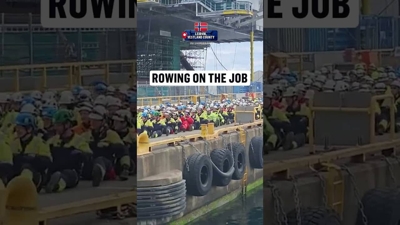 The Viking Row has reached this construction site in Norway 🇳🇴