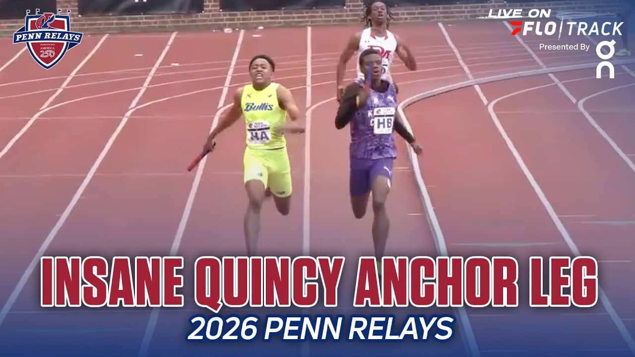 Quincy Wilson and Bullis School Battle with Kingston College In Intense 4x400m Prelims | Penn Relays