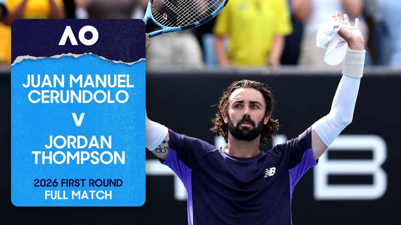 Juan Manuel Cerundolo v Jordan Thompson Full Match | Australian Open 2026 First Round