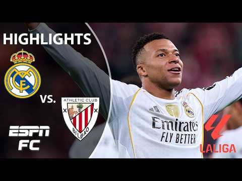 KYLIAN MBAPPE BRACE 🔥 Real Madrid vs. Athletic Club | LALIGA Highlights | ESPN FC