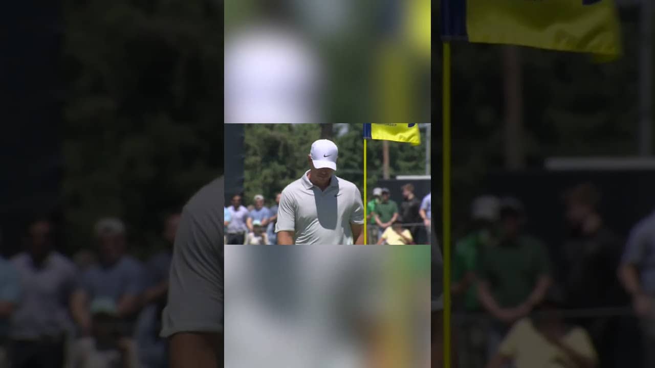 Brooks Koepka chips it in for eagle! 🦅