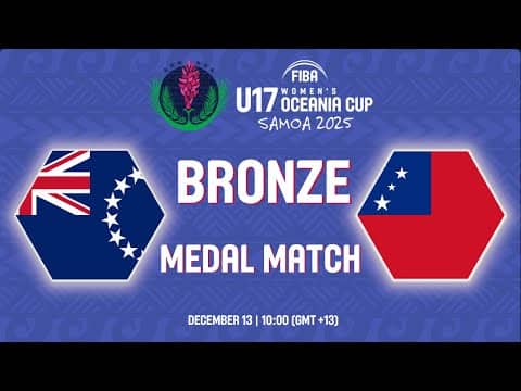 LIVE - Cook Islands v Samoa | FIBA U17 Women's Oceania Cup 2025 | 3RD PLACE GAME