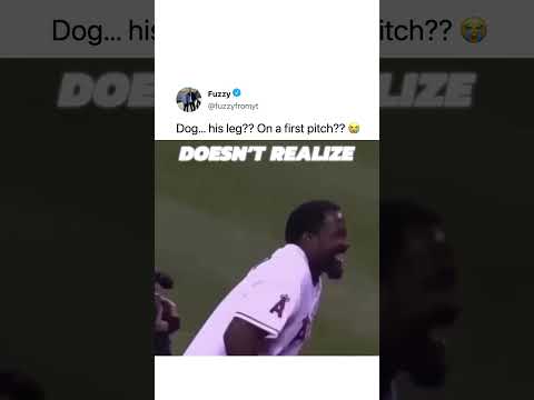 he got injured on the first pitch?! 😲
