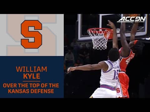 Syracuse's J.J. Starling & William Kyle Go Over The Top Of The Kansas Defense