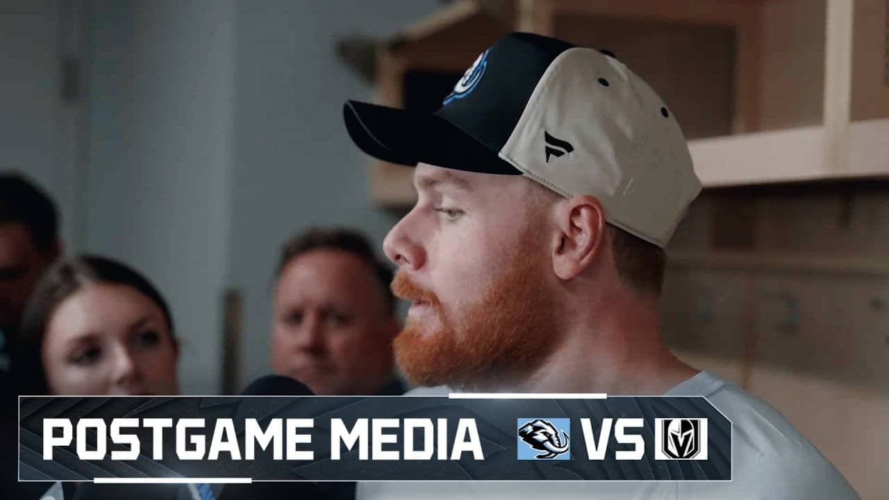 Lawson Crouse, Nate Schmidt, Logan Cooley and André Tourigny | 04.19 Postgame Media