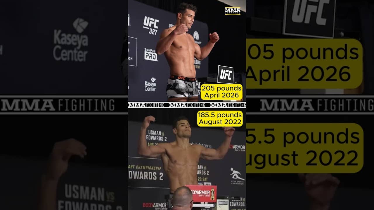 Paulo Costa packed on ALL of the muscle for his move up to light heavyweight at #UFC327 ⚖️ 💪