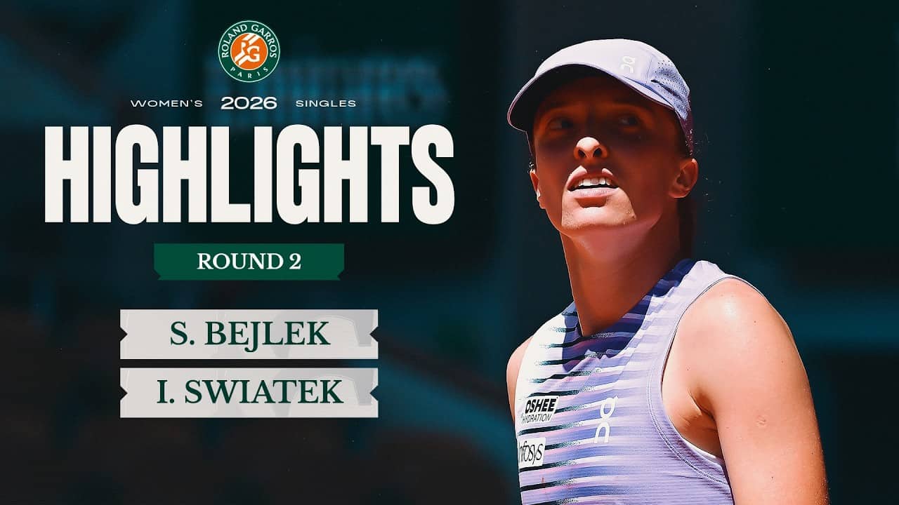 Sara Bejlek vs Iga Swiatek | Round 2 Highlights | Roland-Garros 2026