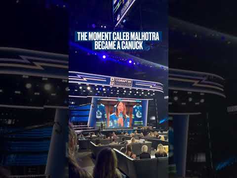 Live from the Draft Floor | Caleb Malhotra becomes a Canuck!