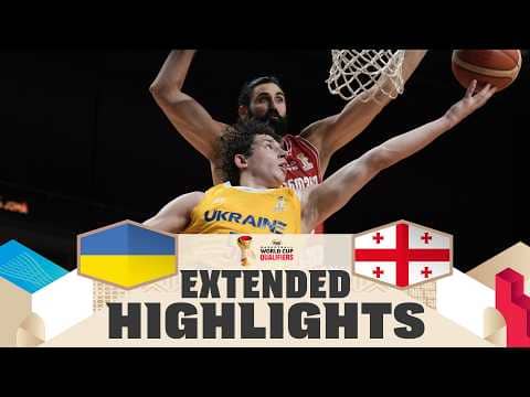 Ukraine 🇺🇦 v Georgia 🇬🇪 | Extended Highlights | FIBA Basketball World Cup 2027 European Qualifiers
