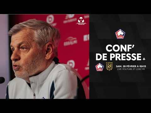 Suivez la conférence de presse avant LOSC-FCN avec le Crédit Mutuel Nord Europe 🎙️