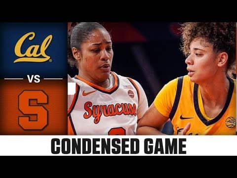Cal vs. Syracuse Condensed Game | 2025-26 ACC Women's Basketball