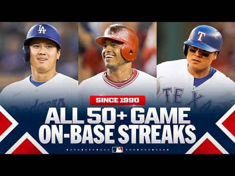 Every 50+ game on-base streak in MLB since 1990! (Ft. Shohei, Shin-Soo Choo & MORE) | MLB Highlights