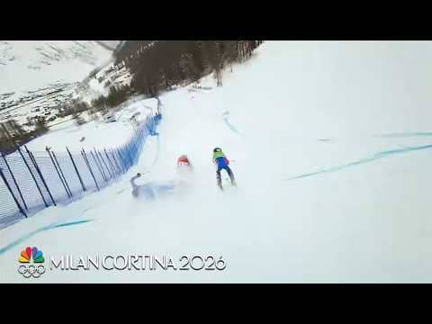 Italian Jole Galli exits ski cross small final early after crash | Winter Olympics 2026 | NBC Sports