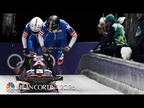 Love 5th, Meyers Taylor 12th after two-woman bob Run 2 mistake | Winter Olympics 2026 | NBC Sports