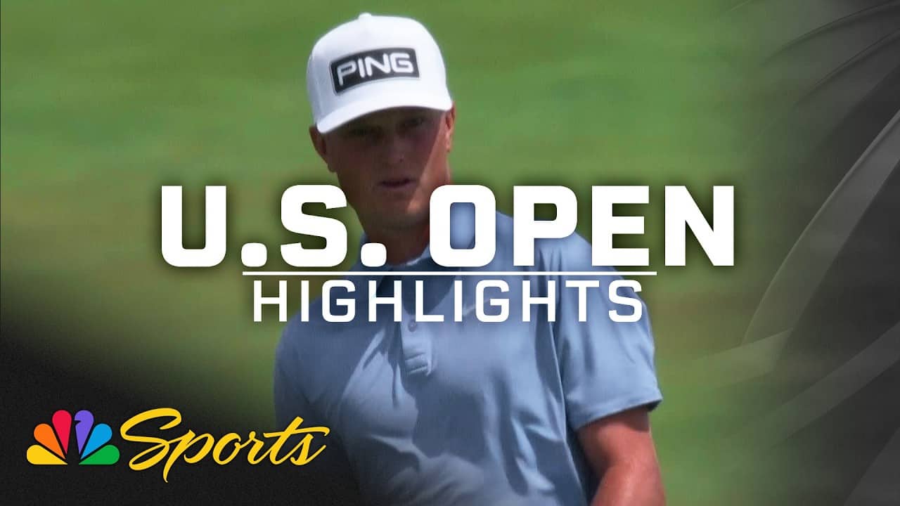 William Mouw's approach sent to the beach after ricocheting of flagstick | Golf on NBC Sports
