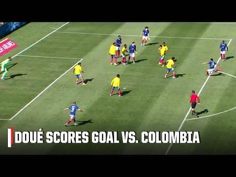 Desiré Doué scores his first goal with the French national team | ESPN FC