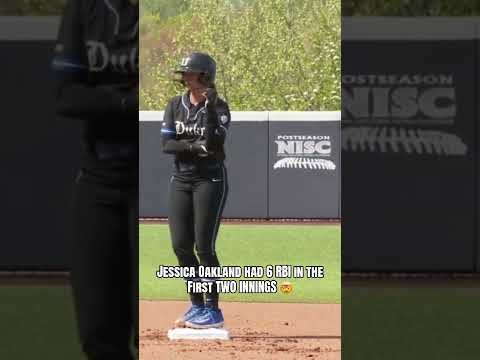 A standup double and a grand slam in the first two innings ain’t too shabby 😮‍💨 #duke #softball