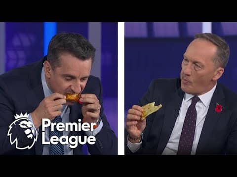 'Clam pizza?!': Gary Neville, Lee Dixon try different American foods | Premier League | NBC Sports