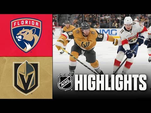 NHL Highlights | Panthers vs. Golden Knights | November 10, 2025