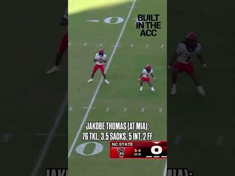 💥 Ball-hawking thumper. Jakobe Thomas is #BuiltInTheACC    #nfldraft #miamihurricanes #cfb
