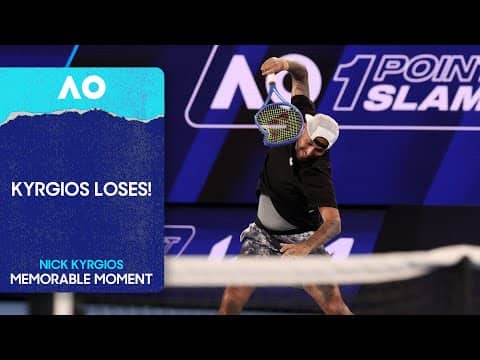 Nick Kyrgios Gets Knocked Out and Smashes his Racket! | 1 Point Slam | Australian Open 2026