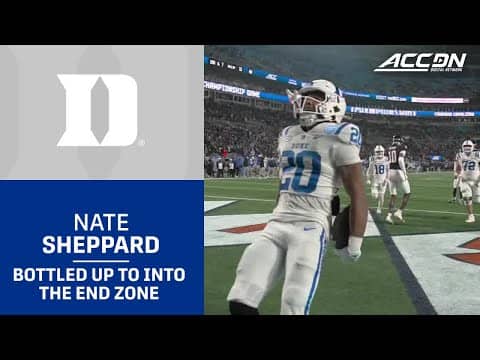 Duke's Nate Sheppard Goes From Bottled Up To Into The End Zone