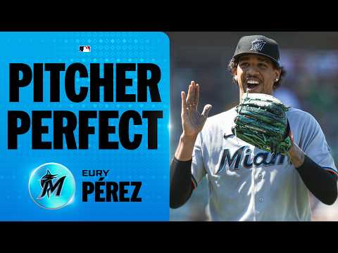 Eury Pérez throws SEVEN PERFECT INNINGS against the A's! 🐟🤩 | MLB Highlights