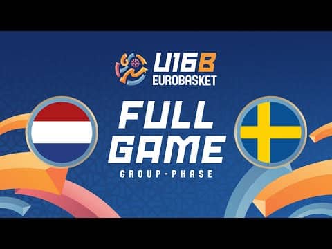 LIVE - Netherlands v Sweden | FIBA U16 Women's EuroBasket 2025 - Division B | Group Phase