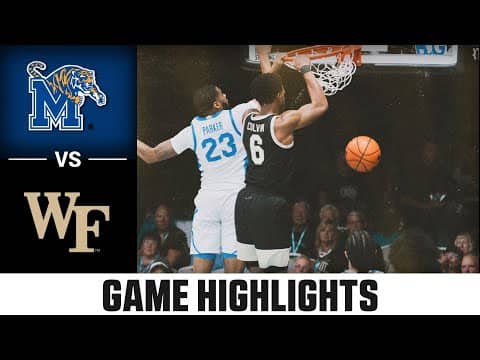 Wake Forest vs. Memphis Game Highlights | 2025-26 Men's Basketball Highlights