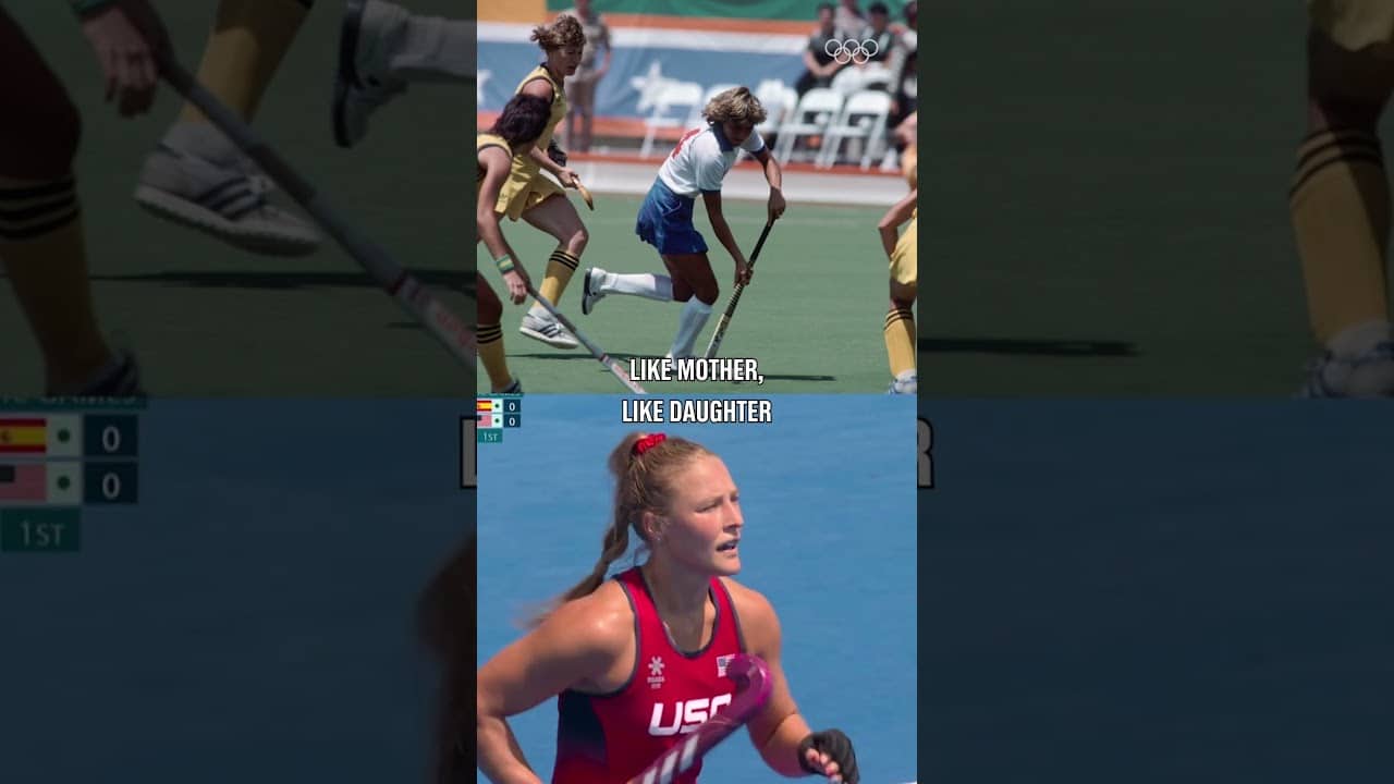 ✨🏑Team USA's Ashley Hoffman at #Paris2024 and her mum Brenda at #LosAngeles1984! #Olympics #Hockey