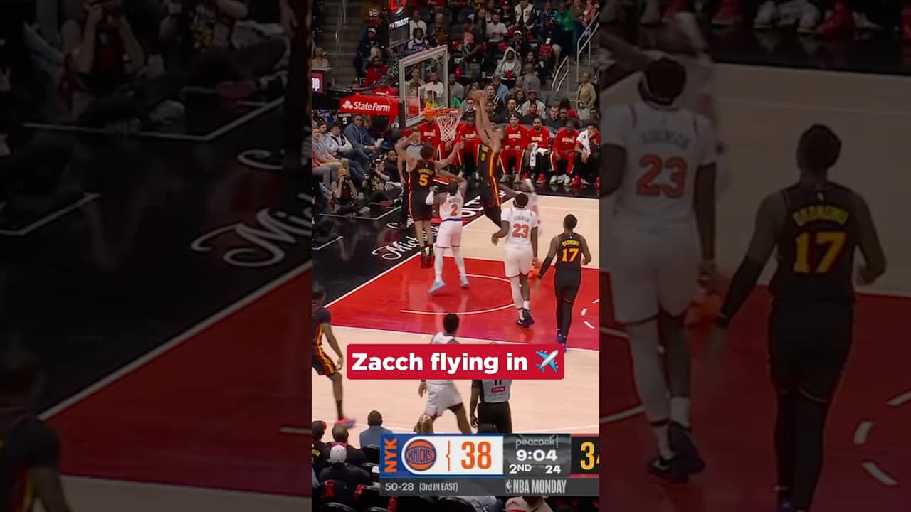 Air France ready for takeoff 🇫🇷 #nba #hawks #zaccharierisacher #dunk