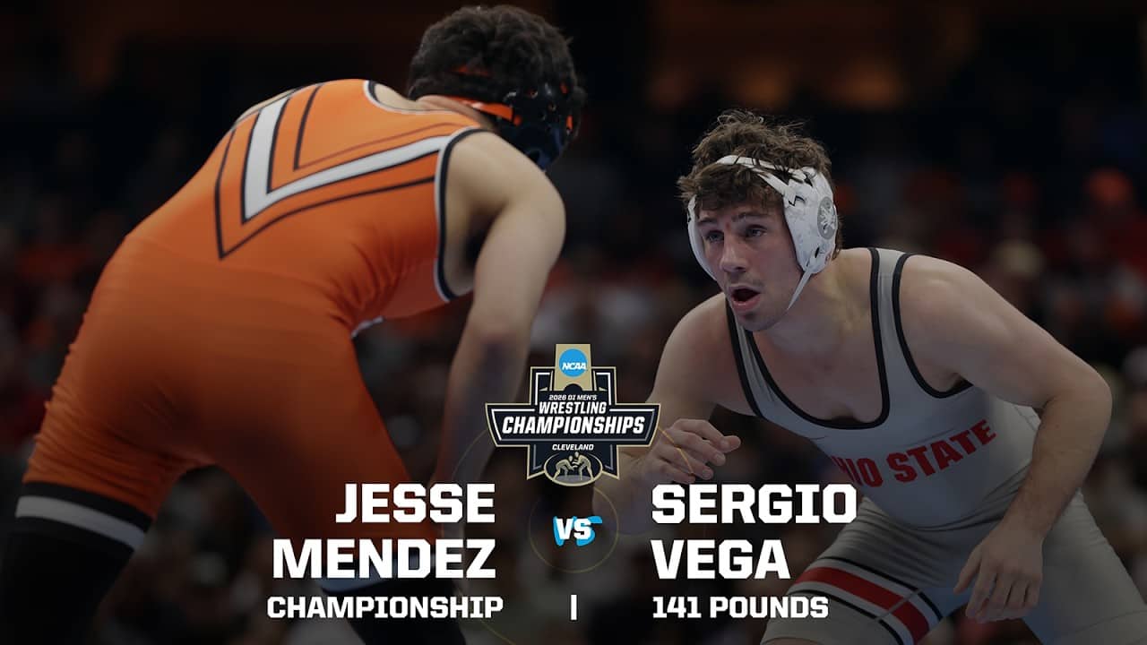 Sergio Vega vs. Jesse Mendez: 2026 NCAA wrestling championship (141 pounds)