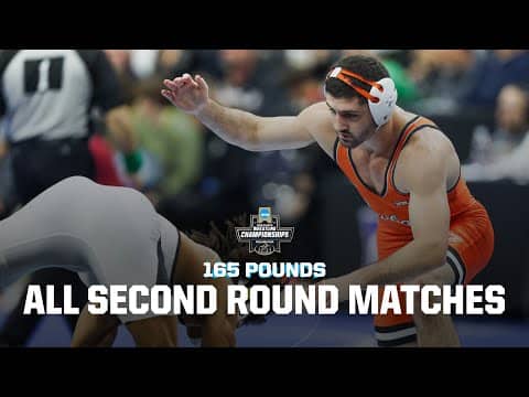 165 pound 2nd round (all 8 matches) 2025 NCAA wrestling championships