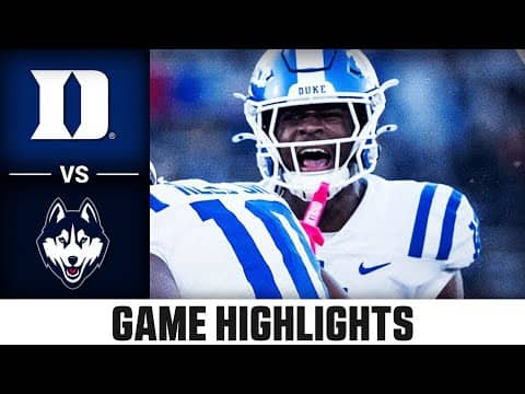 Duke vs UConn Game Highlights | 2025 ACC Football