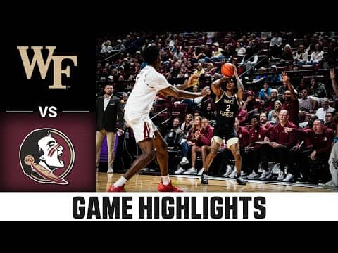 Wake Forest vs. Florida State Game Highlights | 2025-26 ACC Men's Basketball