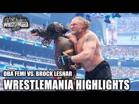 Oba Femi vs. Brock Lesnar | WrestleMania 42 Highlights | WWE on ESPN