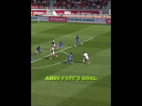 Ansu Fati aux 20 mètres, parfaitement exécuté