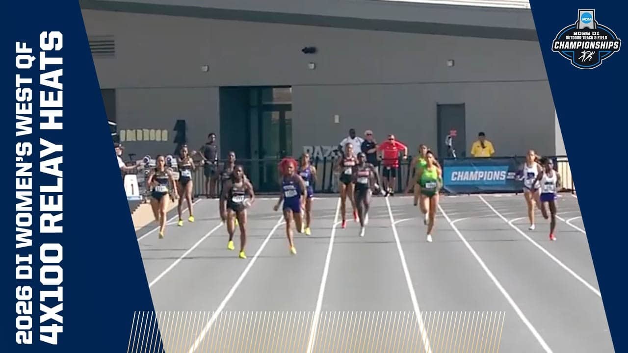 Every women's 4x100 meter relay heat from the 2026 NCAA Division I West First Round track meet